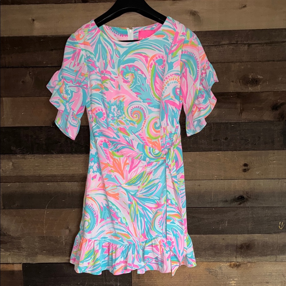 Lilly Pulitzer Pink and Blue Mini Dress - Picture 5 of 7